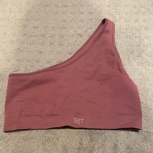 Sculptflex ribbed one shoulder bra